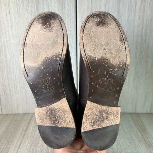 Frye Melissa Button Zip Up Short Ankle Bootie Brown Leather Shoe Womens Size 6 B - Picture 6 of 11